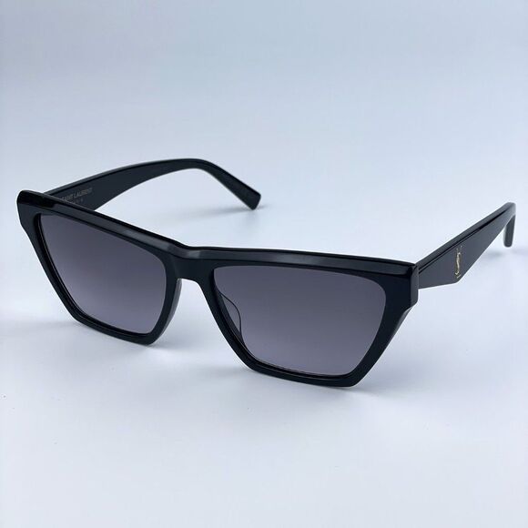 NEW Saint Laurent SLM103 001 Black Gray Gradient Cat Eye Women Sunglasses - Picture 5 of 14